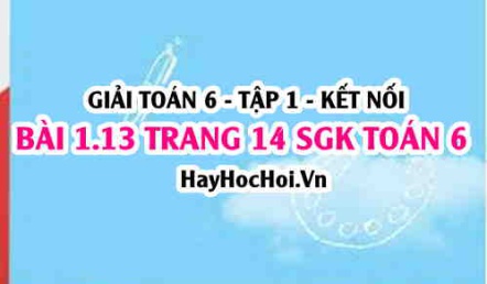 Giải bài 1.13 trang 14 Toán 6 Tập 1 SGK Kết nối tri thức